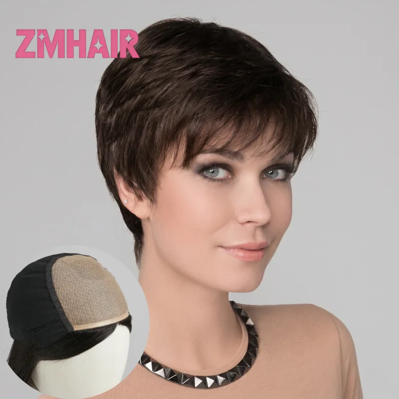 Rich Chocolate #2 Dark Brown Pixie Cut Wig 6x6 Silk Base PU Front Glueless Wear and Go Wig 100% Brazilian Remy Hair Short Wigs
Rich Chocolate #2 Dark Brown Pixie Cut Wig 6x6 Silk Base PU Front Glueless Wear and Go Wig 100% Brazilian Remy Hair Short Wigs
