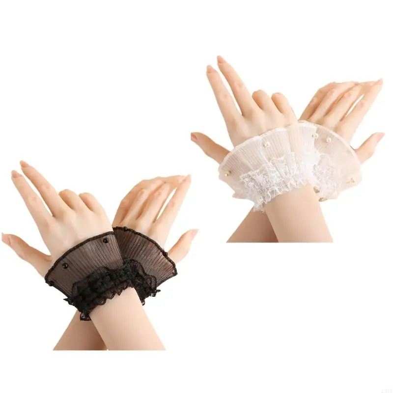 2025 New Ruffled Arm Sleeves With Lace Bead Trim Decorative Wrist Cuffs Faux Sleeves For Women Girl Casual and Everyday Wear
2025 New Ruffled Arm Sleeves With Lace Bead Trim Decorative Wrist Cuffs Faux Sleeves For Women Girl Casual and Everyday Wear