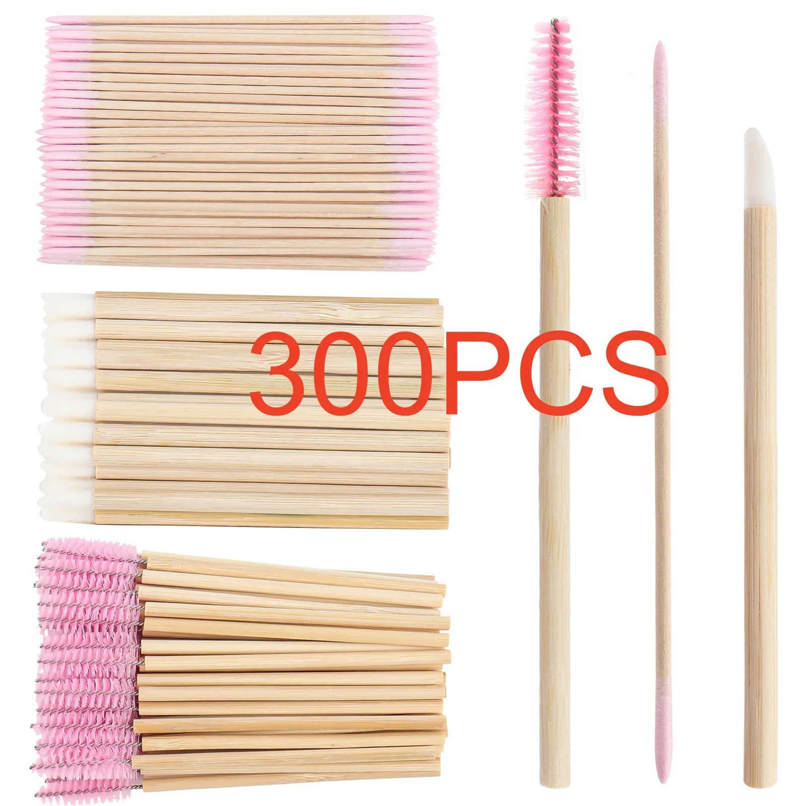 300PCS Disposable Mascara Wands and Lip Brush,Double pointed head Wooden Micro Brush,Bamboo Handle Makeup Applicator
300PCS Disposable Mascara Wands and Lip Brush,Double pointed head Wooden Micro Brush,Bamboo Handle Makeup Applicator