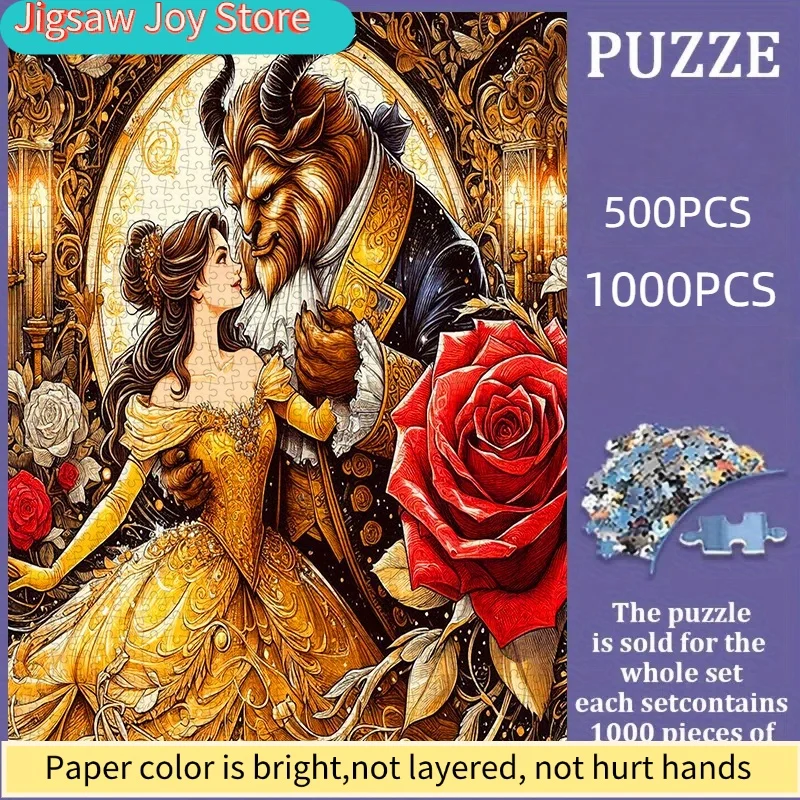 Пазл Disney, DIY-пазл из бумаги, тема «Красавица и Чудовище», плотный белый картон, подходит для интерактивных головоломок, для пар
Пазл Disney, DIY-пазл из бумаги, тема «Красавица и Чудовище», плотный белый картон, подходит для интерактивных головоломок, для пар