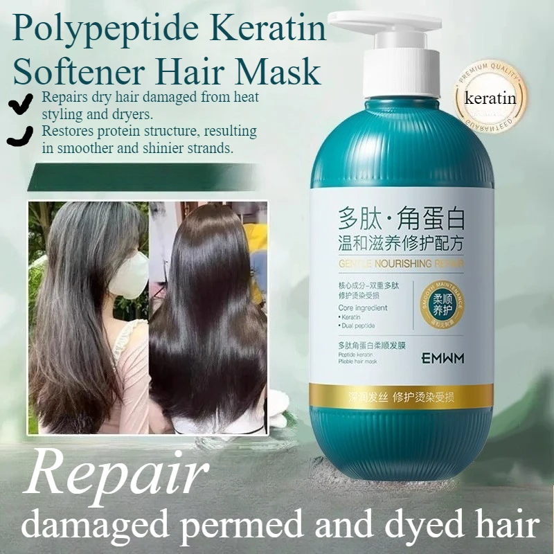 550ml Polypeptide Keratin Softener Hair Mask Repair Damaged Permed and Dyed Hair Deep Conditioning ,Hydrating & Repairing
550ml Polypeptide Keratin Softener Hair Mask Repair Damaged Permed and Dyed Hair Deep Conditioning ,Hydrating & Repairing