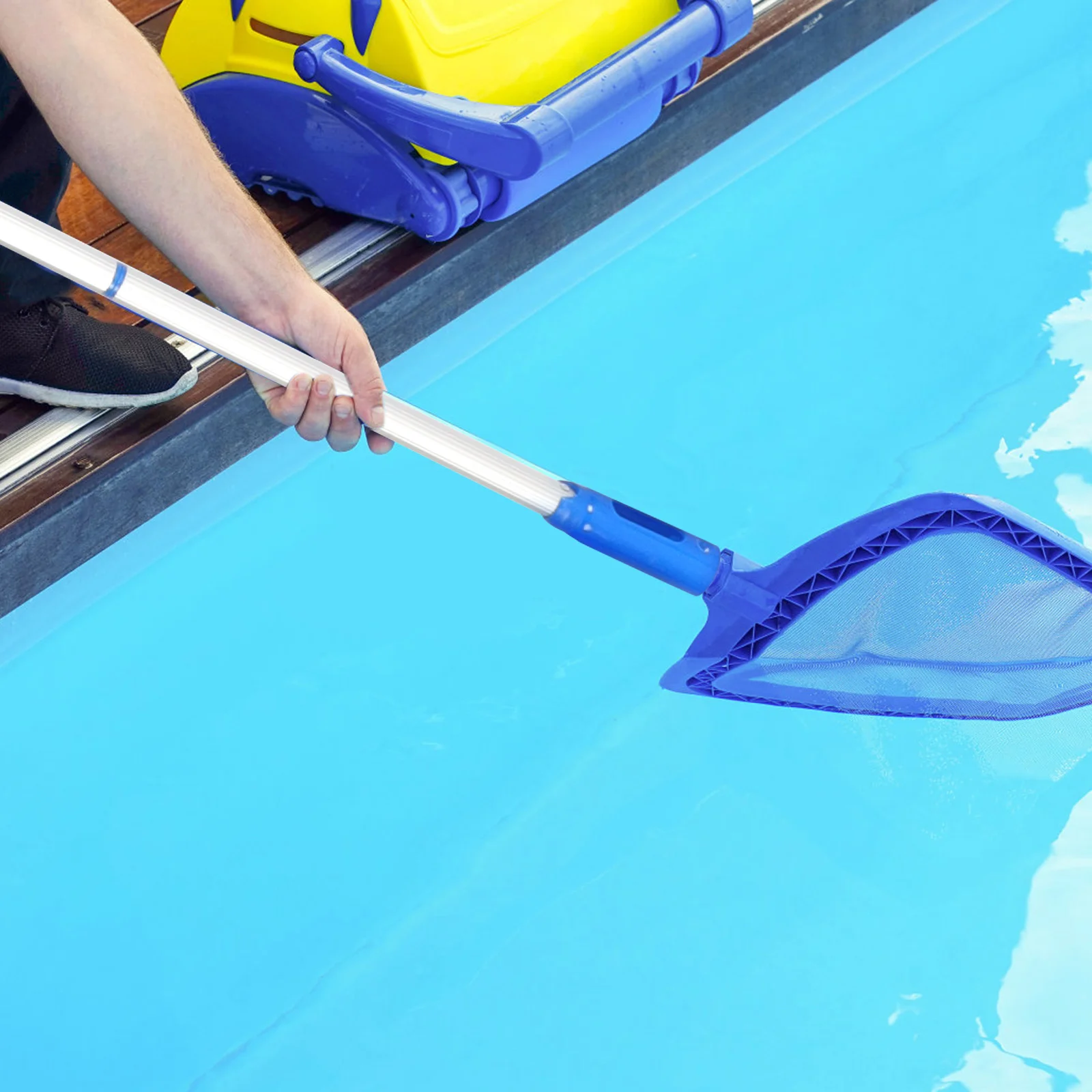 Telescopic Pool Cleaning Pole 4 Sections Extendable PP Material 160cm Skimmer Net Fishing Debris Pond Pool Tank Adjustable Rod
Telescopic Pool Cleaning Pole 4 Sections Extendable PP Material 160cm Skimmer Net Fishing Debris Pond Pool Tank Adjustable Rod