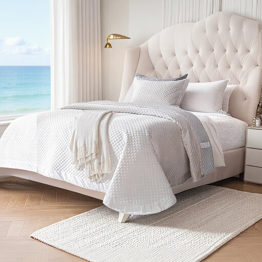 Luxury Pure Cotton Quilt Set 3PCS, Solid Color All-Season Coverlet & Bedspread, Premium Long-Staple Cotton, Queen King Size
Luxury Pure Cotton Quilt Set 3PCS, Solid Color All-Season Coverlet & Bedspread, Premium Long-Staple Cotton, Queen King Size