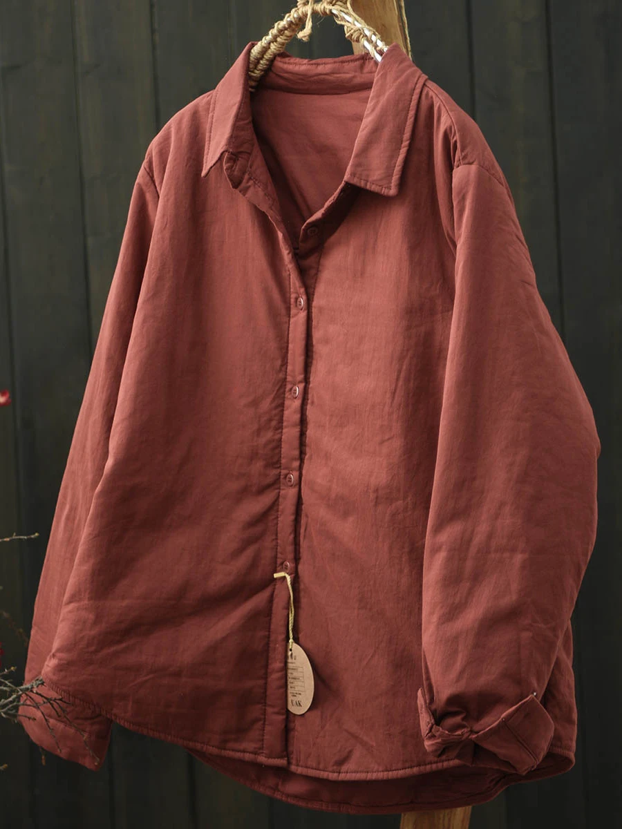 Artistic Style Pure Color Button-Up Thin Cotton Shirt Women's Loose Warm Top Outerwear New Arrival Long Sleeve Turn-down Collar
Artistic Style Pure Color Button-Up Thin Cotton Shirt Women's Loose Warm Top Outerwear New Arrival Long Sleeve Turn-down Collar