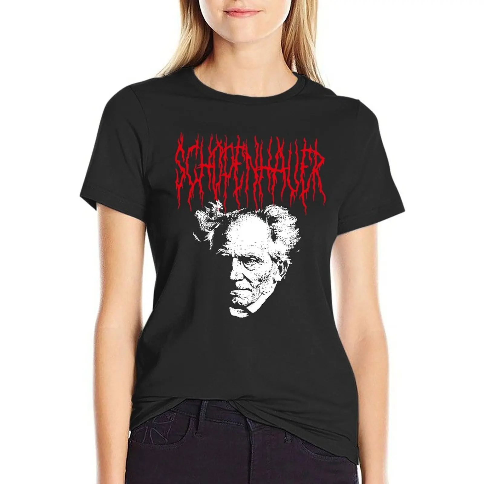 Arthur Schopenhauer - Metal Philosopher T-Shirt korean fashion vintage clothes anime clothes clothes for Women
Arthur Schopenhauer - Metal Philosopher T-Shirt korean fashion vintage clothes anime clothes clothes for Women