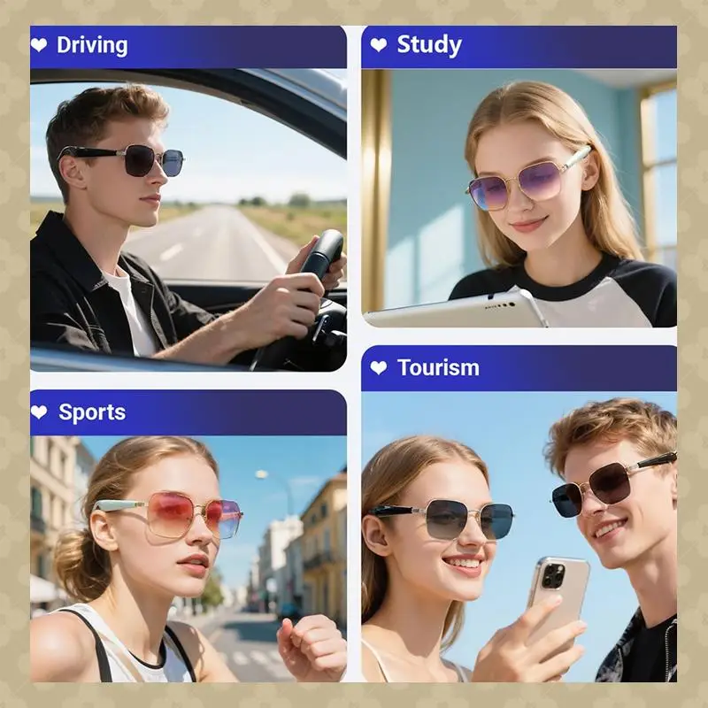 ABST Bluetooth Smart Sunglasses Music Glasses Outdoor Sports Glasses Waterproof Anti-UV Bluetooth Call AI Glasses For Men Women
ABST Bluetooth Smart Sunglasses Music Glasses Outdoor Sports Glasses Waterproof Anti-UV Bluetooth Call AI Glasses For Men Women