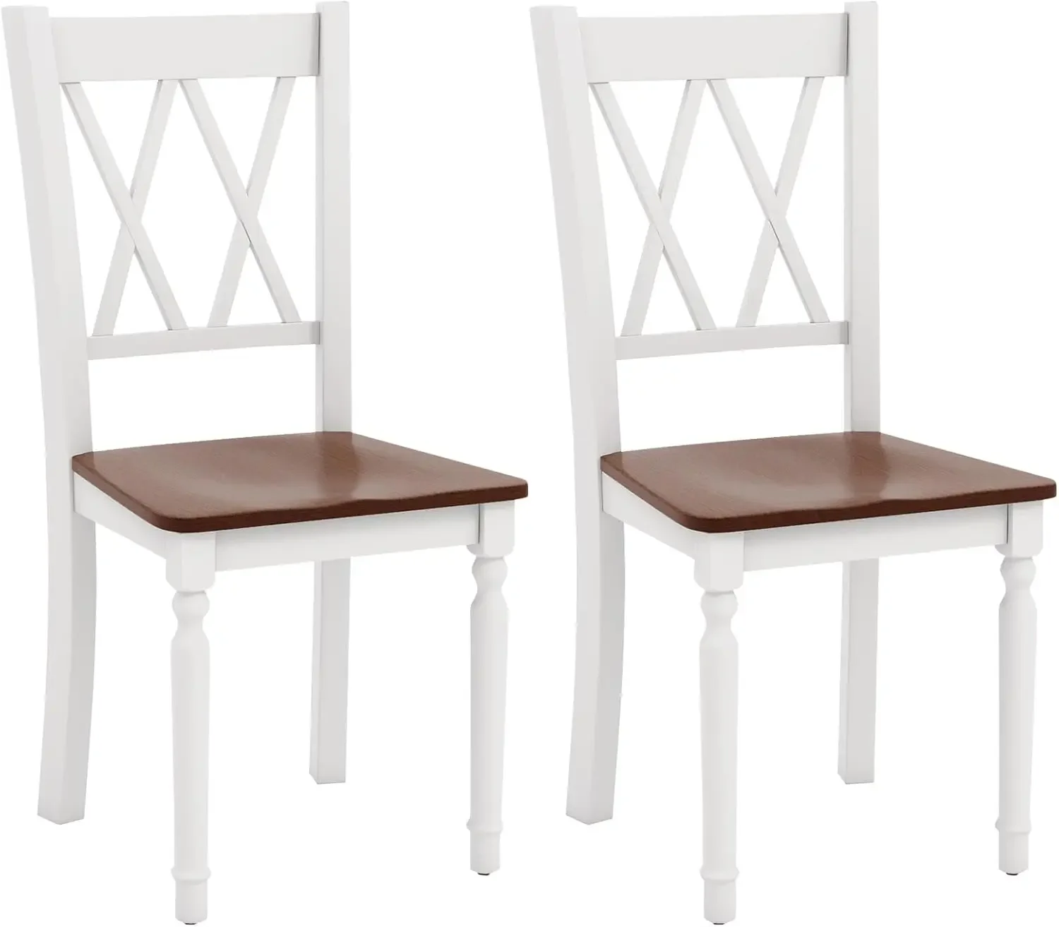 Dining Room Chairs Set of 2 White, Wooden Farmhouse Kitchen Chairs with Rubber Wood Seat, Acacia Wood Legs, Max Load 360 Lbs, He
Dining Room Chairs Set of 2 White, Wooden Farmhouse Kitchen Chairs with Rubber Wood Seat, Acacia Wood Legs, Max Load 360 Lbs, He