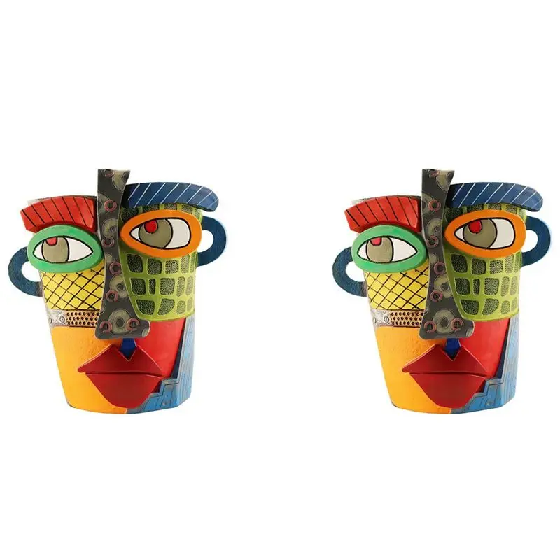 ABWR-2X Abstract Rainbow Head Planter, Graffiti Face Planter With Drainage, Flower Plant Pots For Indoor Plants B Large Size
ABWR-2X Abstract Rainbow Head Planter, Graffiti Face Planter With Drainage, Flower Plant Pots For Indoor Plants B Large Size