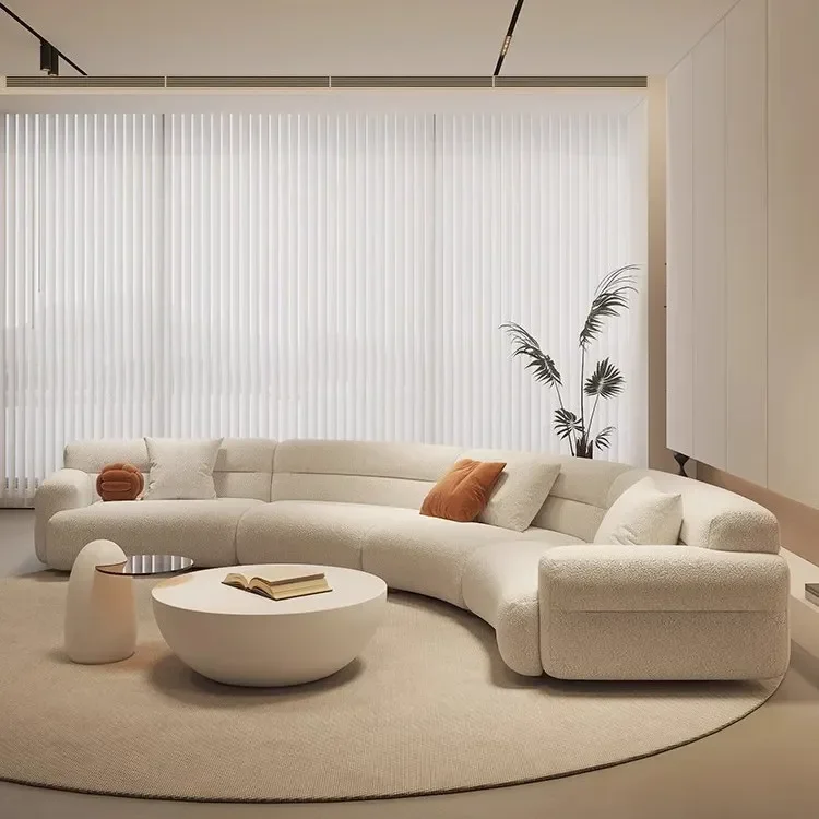 yA38 Minimalist new fan-shaped large flat-layer curved sofa custom left and right concubine lamb wool
yA38 Minimalist new fan-shaped large flat-layer curved sofa custom left and right concubine lamb wool