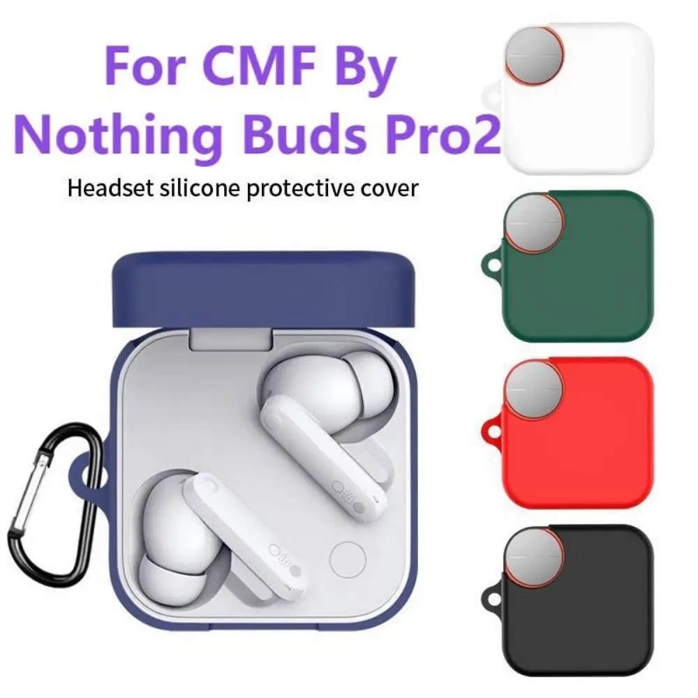 Silicone Earphone Case Protector with Carabiner Headphones Protective Cover Anti-scratch Charging Box Skin for CMF Buds Pro 2
Silicone Earphone Case Protector with Carabiner Headphones Protective Cover Anti-scratch Charging Box Skin for CMF Buds Pro 2