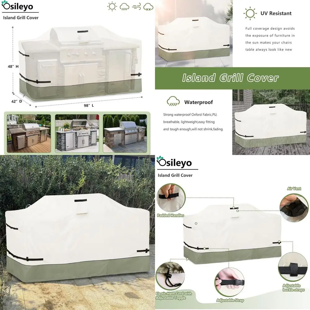 Водонепроницаемый чехол для уличного гриля 98 дюймов - сверхпрочный, из ткани 600D, бежевый и серовато-зеленый, для защиты
Водонепроницаемый чехол для уличного гриля 98 дюймов - сверхпрочный, из ткани 600D, бежевый и серовато-зеленый, для защиты