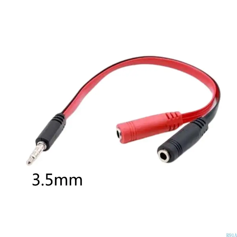 R91A 1 to 2 3.5MM Auditory and Mic Splitter Cable 20CM Flat Cord For Laptops Desktops
R91A 1 to 2 3.5MM Auditory and Mic Splitter Cable 20CM Flat Cord For Laptops Desktops