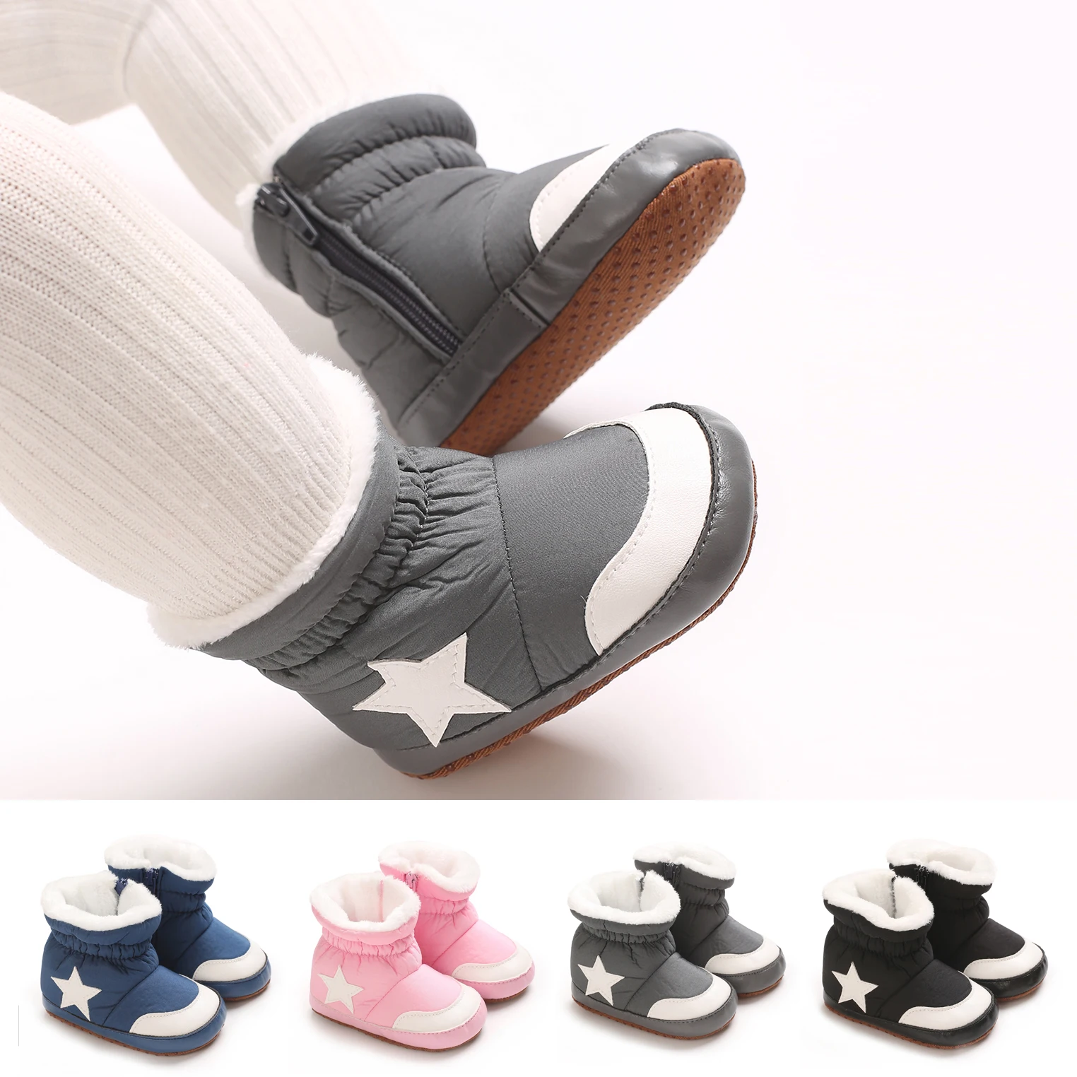 Winter Snow Baby Boots Newborn Warm Booties Soft Sole Shoes for Baby Girls Boys Infant Shoes Toddler 0-18Months
Winter Snow Baby Boots Newborn Warm Booties Soft Sole Shoes for Baby Girls Boys Infant Shoes Toddler 0-18Months