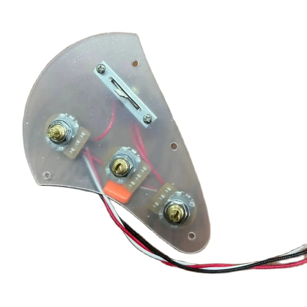 Upgrade ST Guitar Acrylic Pickguard Wiring Harness CTS 250K Brass Copper Shaft Pots CDE Orange 473 400V Caps Guitar Parts
Upgrade ST Guitar Acrylic Pickguard Wiring Harness CTS 250K Brass Copper Shaft Pots CDE Orange 473 400V Caps Guitar Parts
