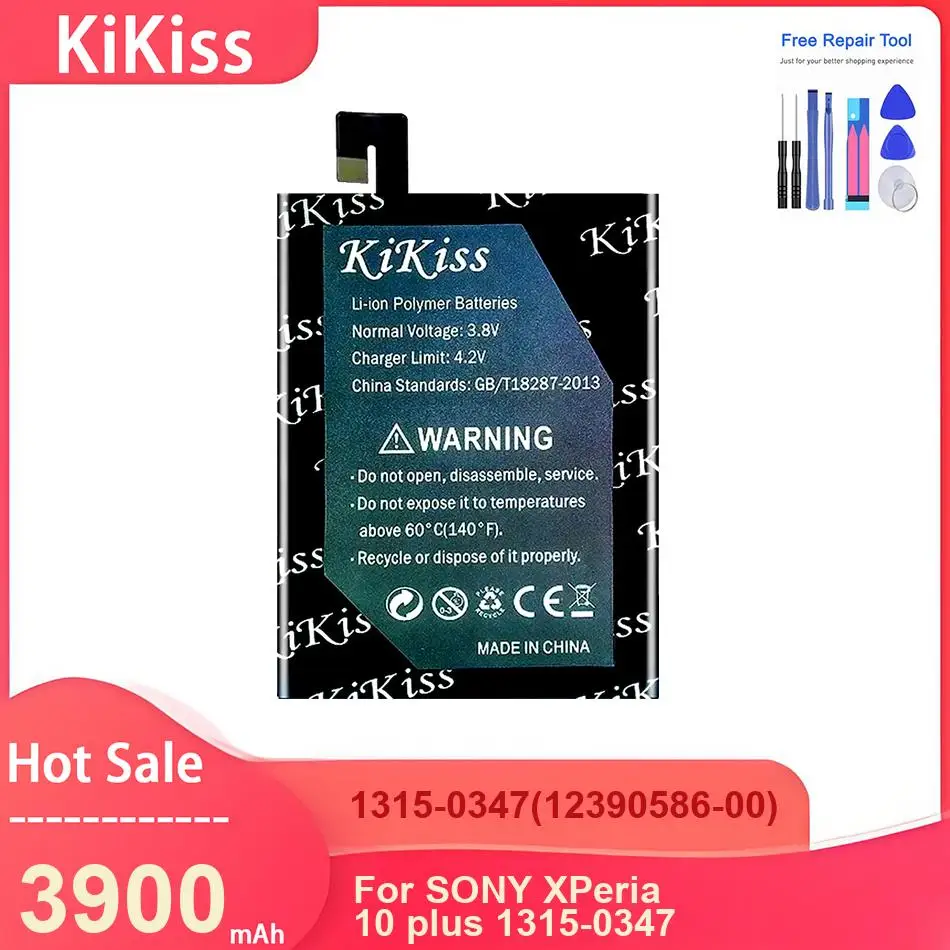 Аккумулятор для мобильного телефона KiKiss для SONY XPeria 10 plus 1315-0347, 1315-0347(12390586-00), 3900 мАч, с инструментами
Аккумулятор для мобильного телефона KiKiss для SONY XPeria 10 plus 1315-0347, 1315-0347(12390586-00), 3900 мАч, с инструментами