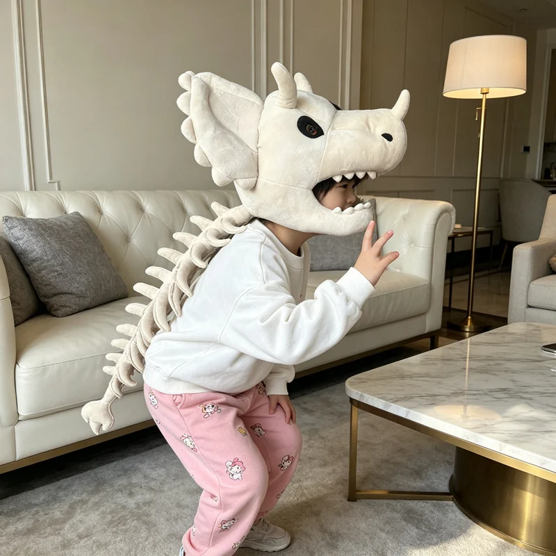 Dinosaur Plush Hat Celebrity-Style Cartoon Skeleton Headgear Soft Funny Doll Halloween Costume Toy Surprise Gift for All Ages
Dinosaur Plush Hat Celebrity-Style Cartoon Skeleton Headgear Soft Funny Doll Halloween Costume Toy Surprise Gift for All Ages