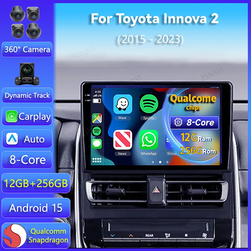 Автомобильный радиоприемник Android 15 для Toyota Innova 2 2015 2016-2023 Carplay Auto DSP Мультимедийный плеер Видео Стерео WIFI + 4G 2Din Головный блок
Автомобильный радиоприемник Android 15 для Toyota Innova 2 2015 2016-2023 Carplay Auto DSP Мультимедийный плеер Видео Стерео WIFI + 4G 2Din Головный блок