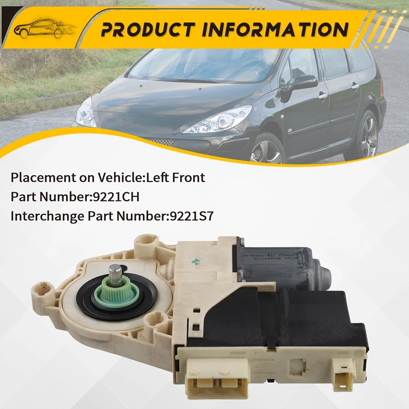 Left Front Windows Glass Lifter Reduction Motor Assembly 9221CH For Peugeot 307 T5 Car Lifting Motor 9221S7
Left Front Windows Glass Lifter Reduction Motor Assembly 9221CH For Peugeot 307 T5 Car Lifting Motor 9221S7