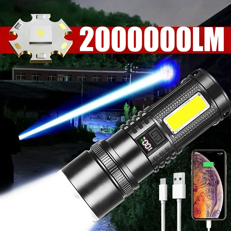 2025 Новый ультра яркий фонарик 2000000LM Самые мощные светодиодные фонарики Перезаряжаемый фонарь с боковым освещением COB Фонарь для кемпинга
2025 Новый ультра яркий фонарик 2000000LM Самые мощные светодиодные фонарики Перезаряжаемый фонарь с боковым освещением COB Фонарь для кемпинга