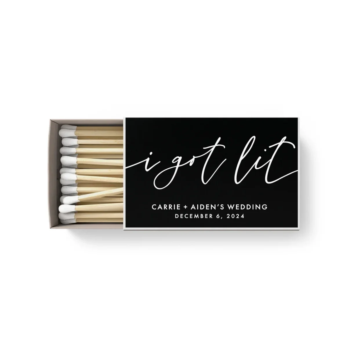 BULK Wedding Matches SET OF 50 - I Got Lit Custom Matches - Wedding Favors - Shower Favors - Custom Party Favors - Favor Ideas -
BULK Wedding Matches SET OF 50 - I Got Lit Custom Matches - Wedding Favors - Shower Favors - Custom Party Favors - Favor Ideas -
