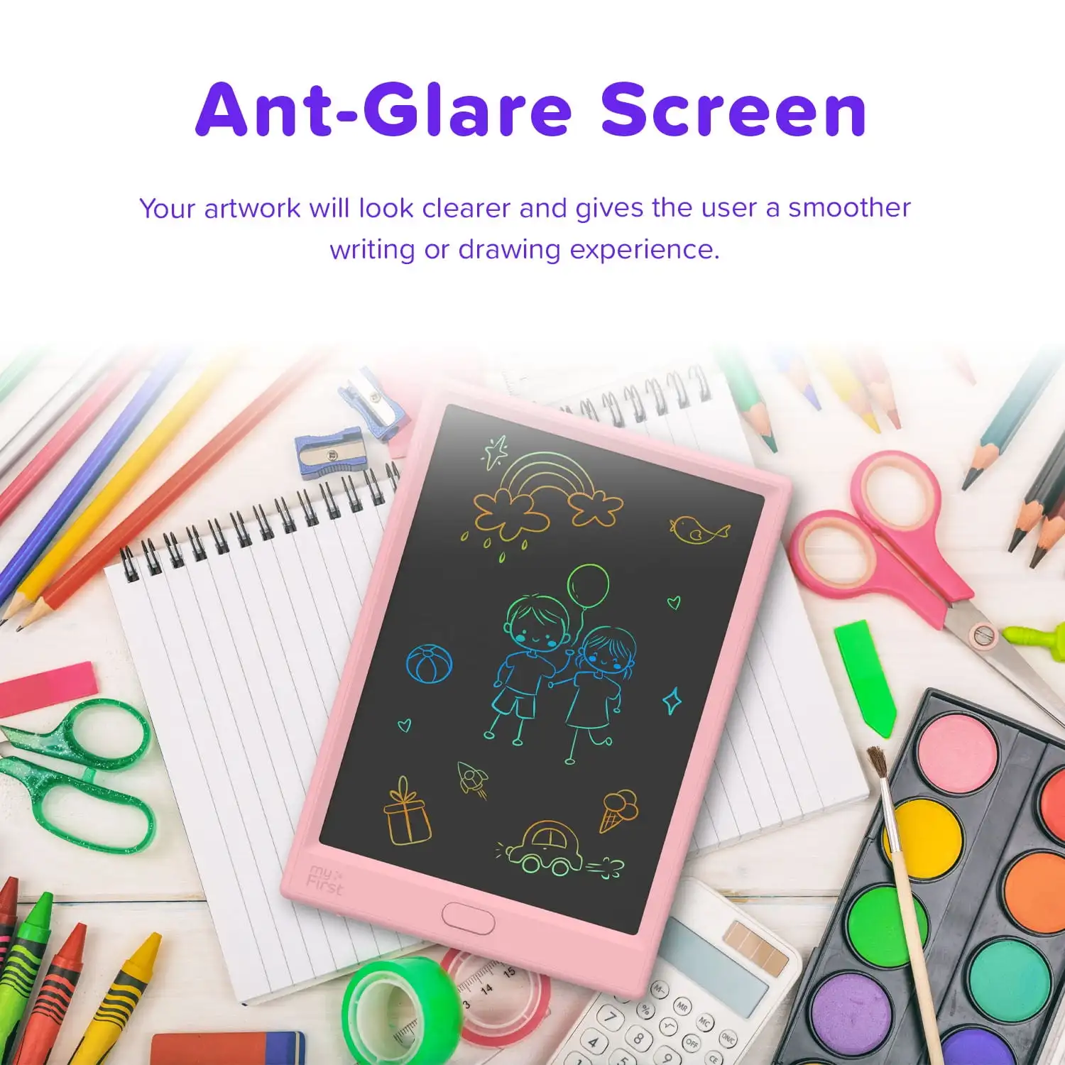 myFirst Sketch Pro Neo - Kids' LCD Writing Tablet, Doodle Board, Drawing Pad, Leather Case - Pink
myFirst Sketch Pro Neo - Kids' LCD Writing Tablet, Doodle Board, Drawing Pad, Leather Case - Pink