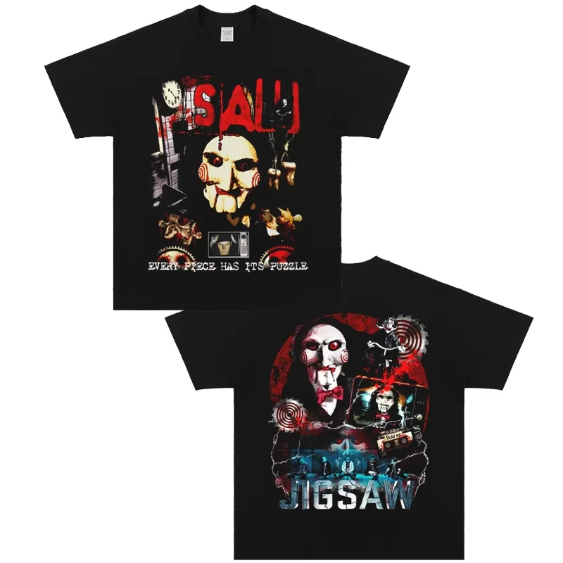 Murderous Horror Movie Series Chainsaw Horror Street American Rock Hip Hop Wash Do Old Long High Quality Short Sleeve T-Shirt
Murderous Horror Movie Series Chainsaw Horror Street American Rock Hip Hop Wash Do Old Long High Quality Short Sleeve T-Shirt