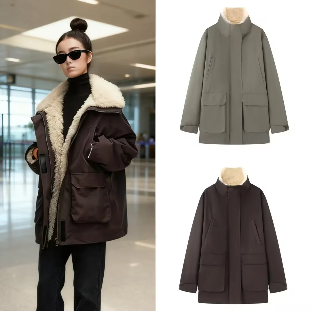 Женская флисовая парка, осень/зима, простая модная свободная теплая лоскутная уличная куртка, многофункциональная элегантная верхняя одежда
Женская флисовая парка, осень/зима, простая модная свободная теплая лоскутная уличная куртка, многофункциональная элегантная верхняя одежда