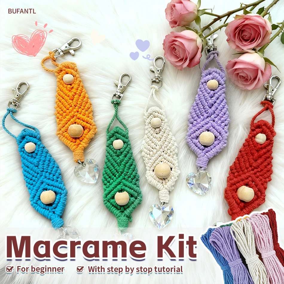Набор для макраме своими руками | Подходит для начинающих | Брелок с кристаллом в форме сердца | Подарки и декор ручной работы | Богемный стиль | Набор для творчества своими руками
Набор для макраме своими руками | Подходит для начинающих | Брелок с кристаллом в форме сердца | Подарки и декор ручной работы | Богемный стиль | Набор для творчества своими руками