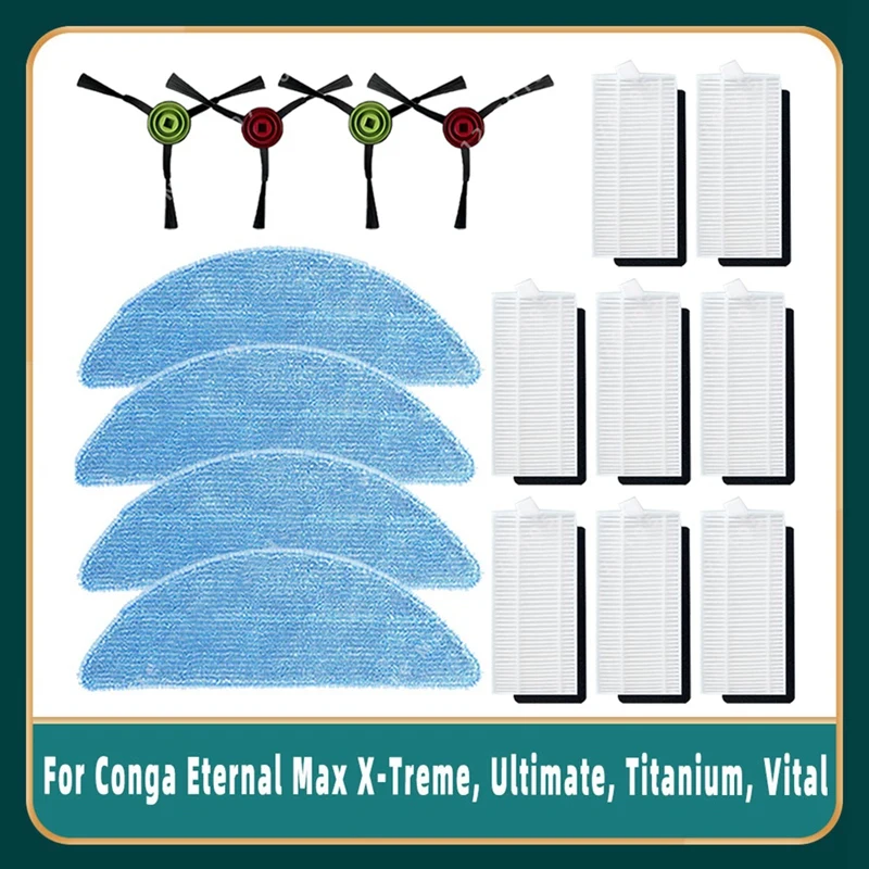 Запасные части для Conga Eternal Max X-Treme, Ultimate, Titanium, Vital, боковая щетка для пылесоса Hepa-фильтр, ткань для швабры
Запасные части для Conga Eternal Max X-Treme, Ultimate, Titanium, Vital, боковая щетка для пылесоса Hepa-фильтр, ткань для швабры
