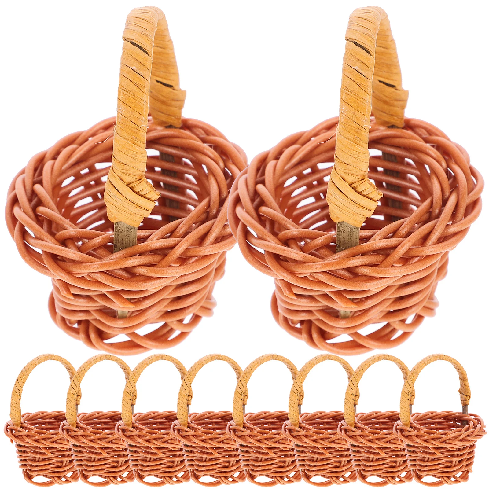 10Pcs Natural Woven Baskets Mini Storage Holder for Home Decor Bedroom Desktop Organizer Elegant Lightweight Decoration
10Pcs Natural Woven Baskets Mini Storage Holder for Home Decor Bedroom Desktop Organizer Elegant Lightweight Decoration