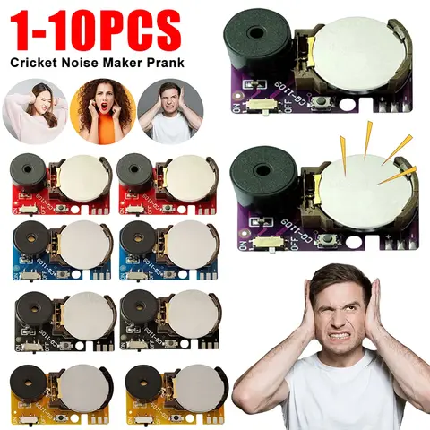 1-10Pcs Cricket Noise Maker Prank Noise Maker Annoying PCB Beeping Hidden Prank Sounds Intervals Noise Halloween Party Supplies