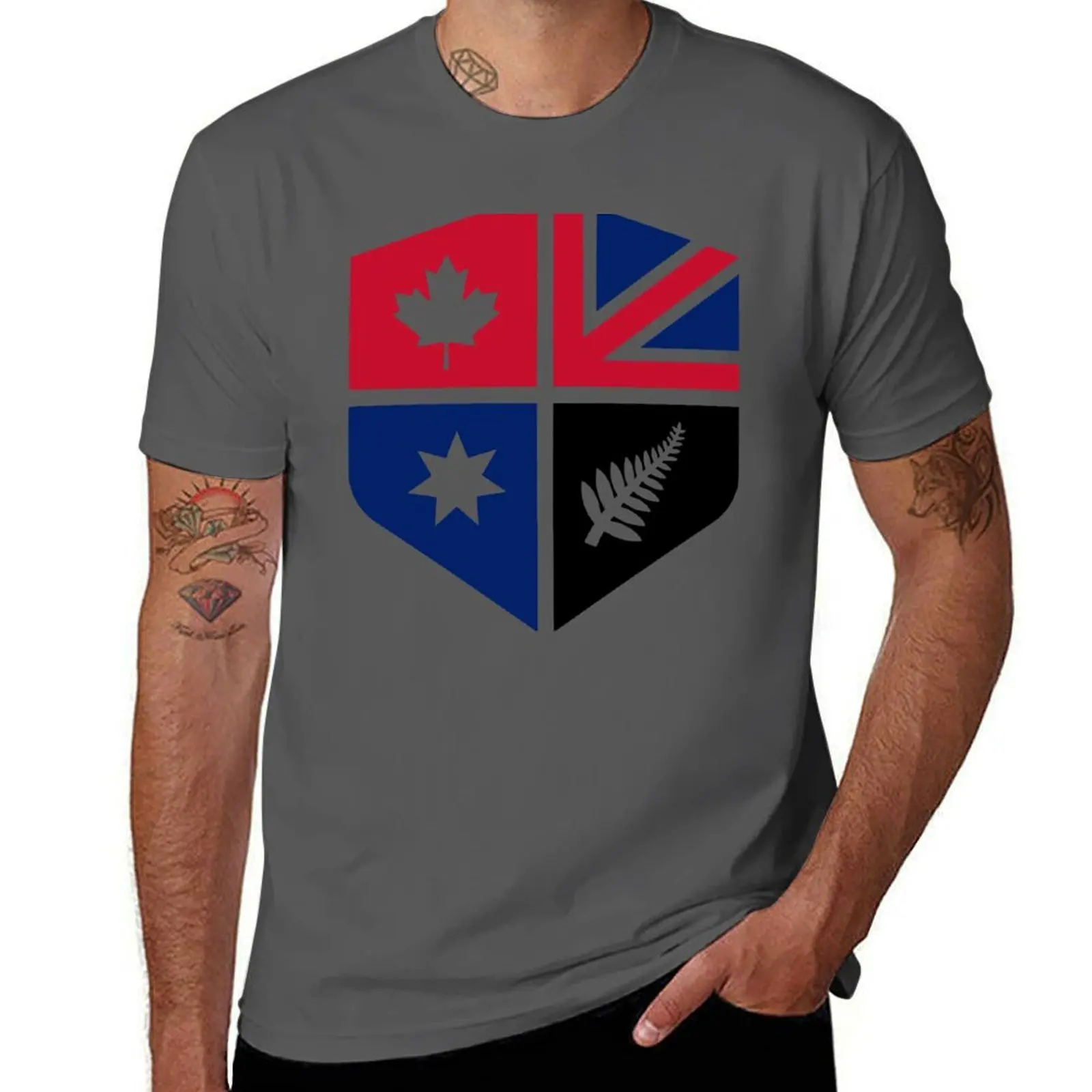 Modern CANZUK Shield T-Shirt Big and Tall Short Sleeve Tee
Modern CANZUK Shield T-Shirt Big and Tall Short Sleeve Tee