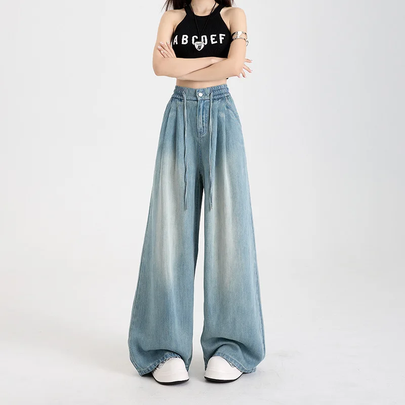 Tencel Lyocell Thin Wide-Leg Jeans Women Loose Slimming Cool Casual Versatile Floor-Length Pants
Tencel Lyocell Thin Wide-Leg Jeans Women Loose Slimming Cool Casual Versatile Floor-Length Pants