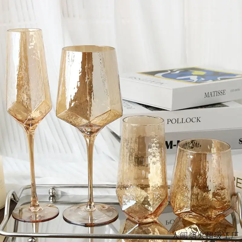 Nordic Vintage Hammered Amber Tall Glasses - Creative Crystal Wine Champagne Juice Glasses for Party Barware
Nordic Vintage Hammered Amber Tall Glasses - Creative Crystal Wine Champagne Juice Glasses for Party Barware