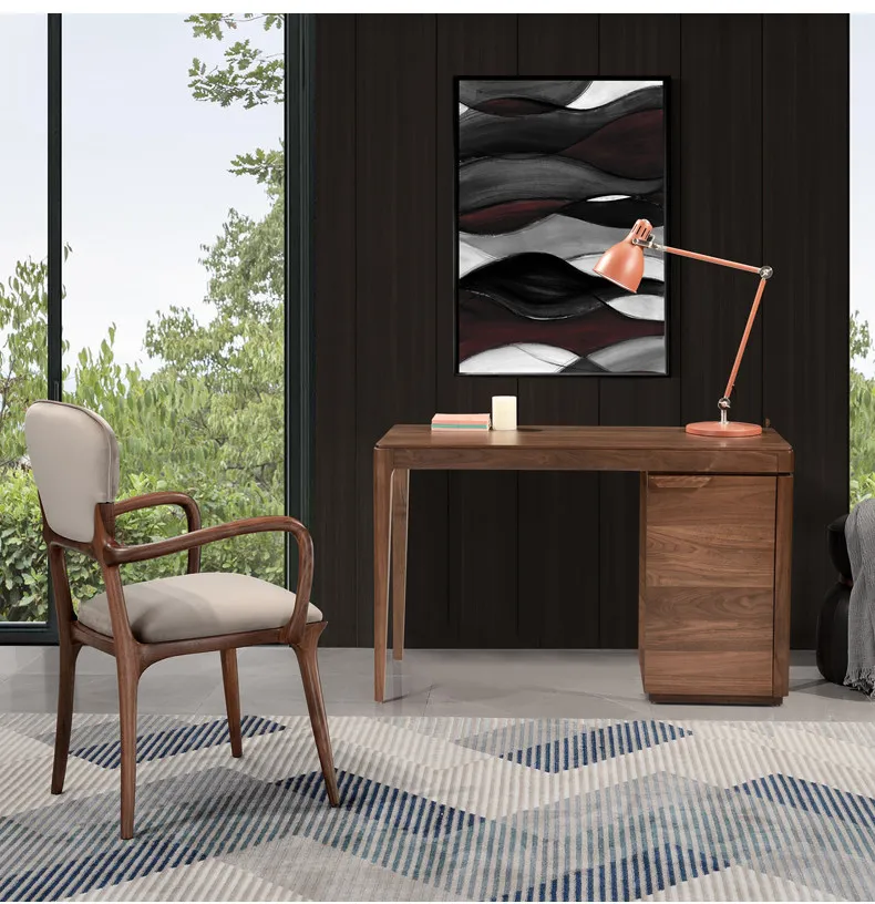 DSA North American black walnut desk small apartment with drawers Italian study furniture writing table bedroom solid wood
DSA North American black walnut desk small apartment with drawers Italian study furniture writing table bedroom solid wood