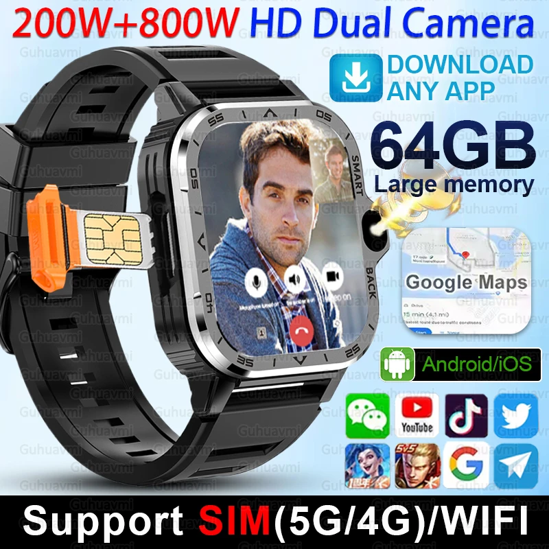 For XIAOMI PGD Android Smart Watch Men GPS 16G/64G ROM Storage HD Dual Camera 4G 5G SIM WIFI Wireless Fast Internet Access Watch
For XIAOMI PGD Android Smart Watch Men GPS 16G/64G ROM Storage HD Dual Camera 4G 5G SIM WIFI Wireless Fast Internet Access Watch