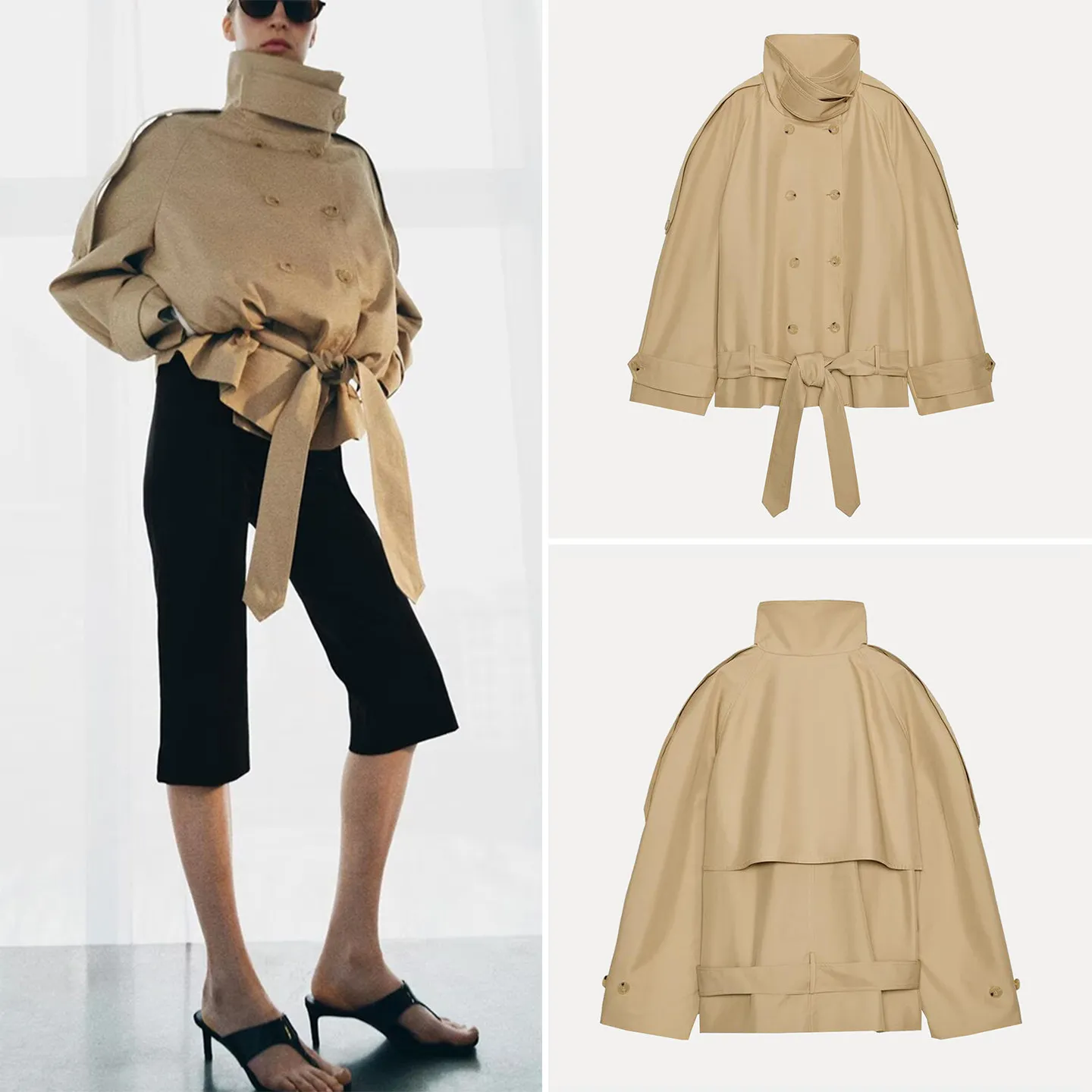 Fashionable High Collar Short Length Long Sleeve Double Breasted Women's Coat Spring 2026 Casual Style Standard Fit Zadata
Fashionable High Collar Short Length Long Sleeve Double Breasted Women's Coat Spring 2026 Casual Style Standard Fit Zadata