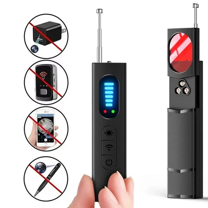 Беспроводной детектор скрытой камеры, защитная сигнализация, датчик безопасности, детектор ошибок, GPS-сигнал, объектив, трекер, сканер обнаружения для безопасности
Беспроводной детектор скрытой камеры, защитная сигнализация, датчик безопасности, детектор ошибок, GPS-сигнал, объектив, трекер, сканер обнаружения для безопасности