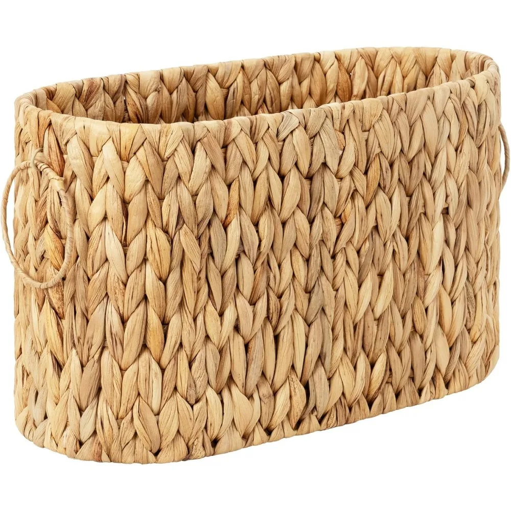 Wicker Toilet Paper Holder for 6 Rolls - Natural Water Hyacinth Basket for Bathroom Storage
Wicker Toilet Paper Holder for 6 Rolls - Natural Water Hyacinth Basket for Bathroom Storage