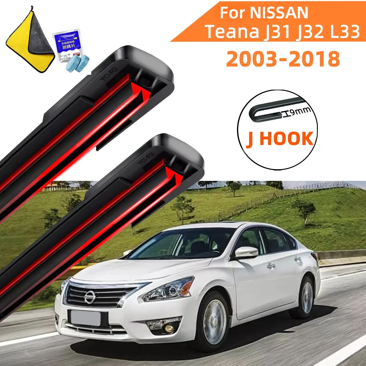 Double Rubber Car Wipers for Nissan Teana J31 J32 L33 Front Blade Brushes Cutter Automobiles Accessorie Wiper Windscreen Wiper
Double Rubber Car Wipers for Nissan Teana J31 J32 L33 Front Blade Brushes Cutter Automobiles Accessorie Wiper Windscreen Wiper