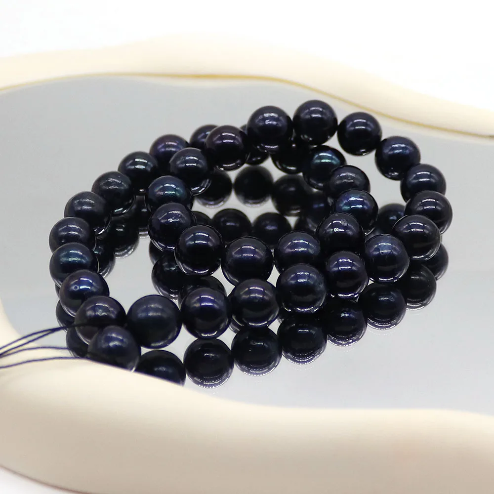 Natural Freshwater Pearl 9-10mm Black Round Pearl Straight-hole Beading for Jewelry Making DIY Charms Bracelet Necklace
Natural Freshwater Pearl 9-10mm Black Round Pearl Straight-hole Beading for Jewelry Making DIY Charms Bracelet Necklace