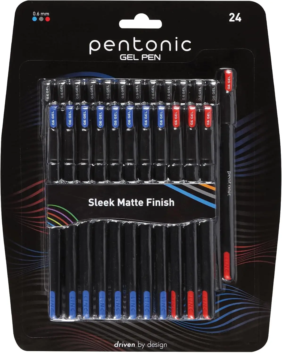 24 Gel Pens, 0.6mm Fine Point, Smooth Writing, Assorted Colors (12 Black, 8 Blue, 4 Red)
24 Gel Pens, 0.6mm Fine Point, Smooth Writing, Assorted Colors (12 Black, 8 Blue, 4 Red)