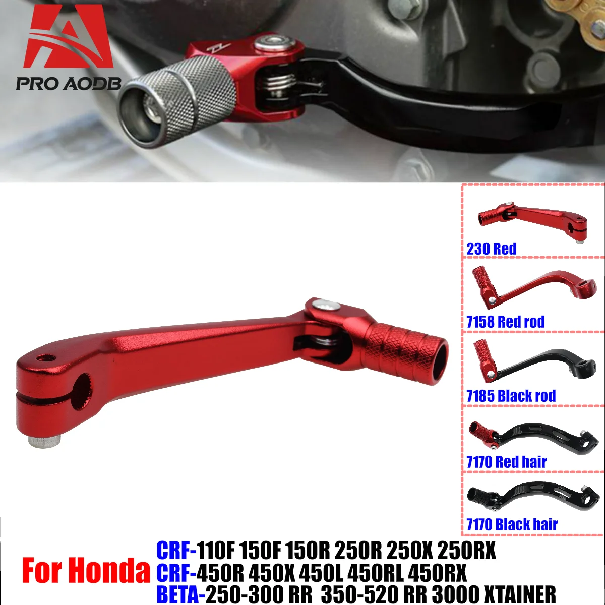 High-Quality Motorcycle parts - Gear Shifter Shift Lever Pedal For Honda CRF110F 150F 230F 250X 450X 250R 450R 450X 450RX
High-Quality Motorcycle parts - Gear Shifter Shift Lever Pedal For Honda CRF110F 150F 230F 250X 450X 250R 450R 450X 450RX