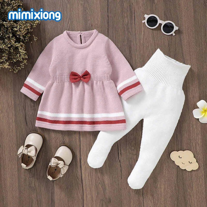 Cute Baby Girls Bowknot Clothes Sets Autumn Winter Pink Long Sleeve Sweater Dress Tops+Leggings Infant 2PCS Outfits Toddler Wear
Cute Baby Girls Bowknot Clothes Sets Autumn Winter Pink Long Sleeve Sweater Dress Tops+Leggings Infant 2PCS Outfits Toddler Wear