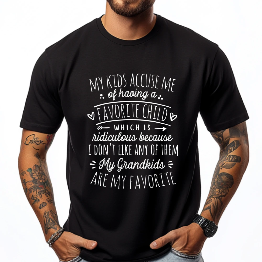 My Grandkids Are My Favorite Funny Grandmother Gifts Grandma Blank T Shirt Autumn Men Clothing Men's Clothes Hip Hop
My Grandkids Are My Favorite Funny Grandmother Gifts Grandma Blank T Shirt Autumn Men Clothing Men's Clothes Hip Hop