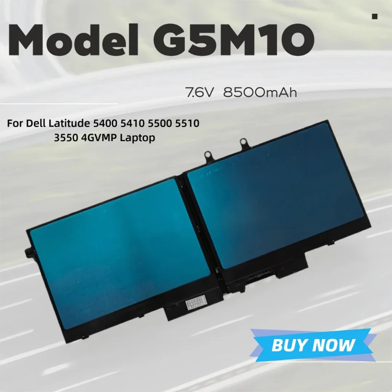 Battery for Dell Latitude 5400 5410 5500 5510 3550 4GVMP Laptop
Battery for Dell Latitude 5400 5410 5500 5510 3550 4GVMP Laptop