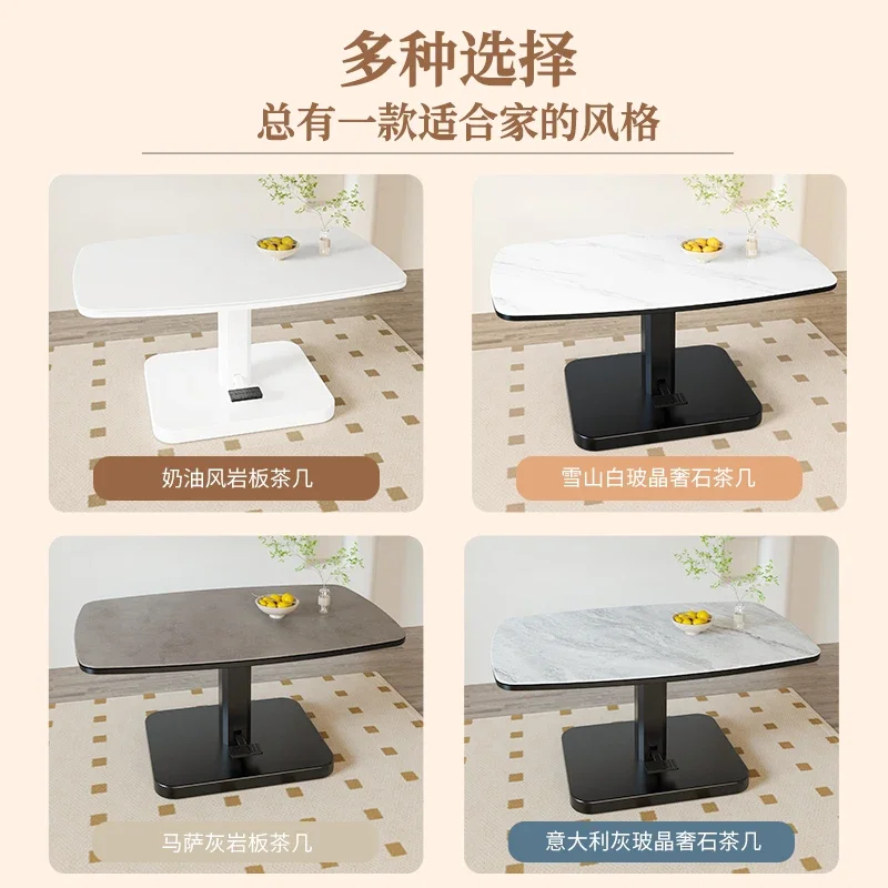 Lifting Dual-Use Modern Minimalist Living Room Stone Plate Household Tea Table Folding Small Apartment Table 
Lifting Dual-Use Modern Minimalist Living Room Stone Plate Household Tea Table Folding Small Apartment Table