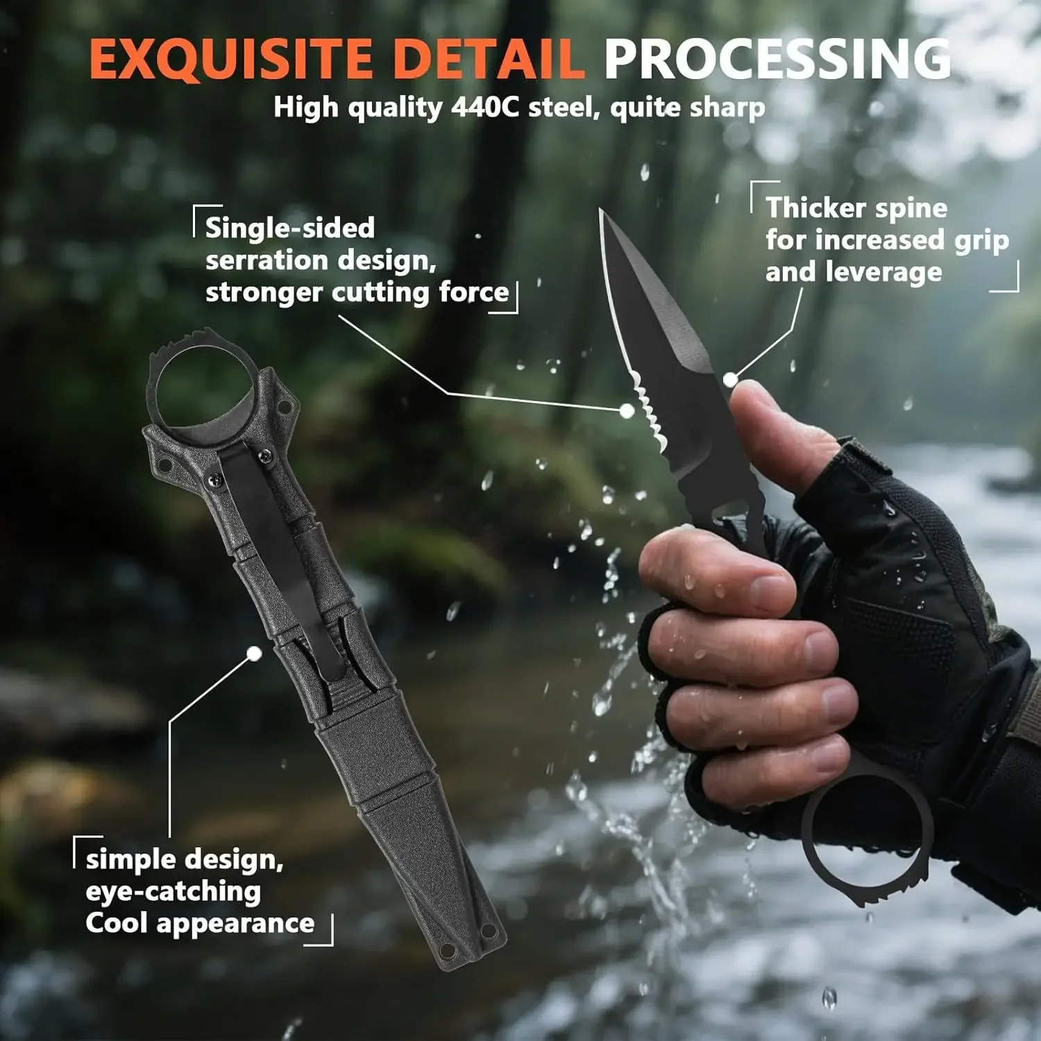 Кемпинговый нож Фиксированный нож с ножнами 440C Лезвие для повседневной жизни Кемпинг Выживание Охота Коллекция Работа на открытом воздухе
Кемпинговый нож Фиксированный нож с ножнами 440C Лезвие для повседневной жизни Кемпинг Выживание Охота Коллекция Работа на открытом воздухе