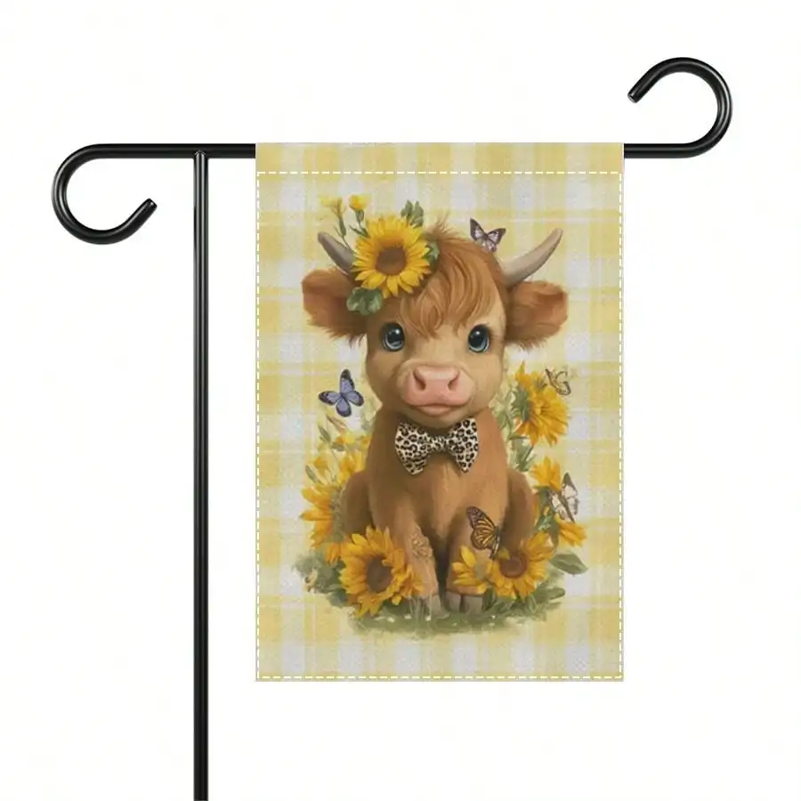 2D Flat 12x18in Baby Highland Cow Sunflowers Garden Flag Farmhouse Farm Animals Outdoor Yard Decor No Flagpole
2D Flat 12x18in Baby Highland Cow Sunflowers Garden Flag Farmhouse Farm Animals Outdoor Yard Decor No Flagpole