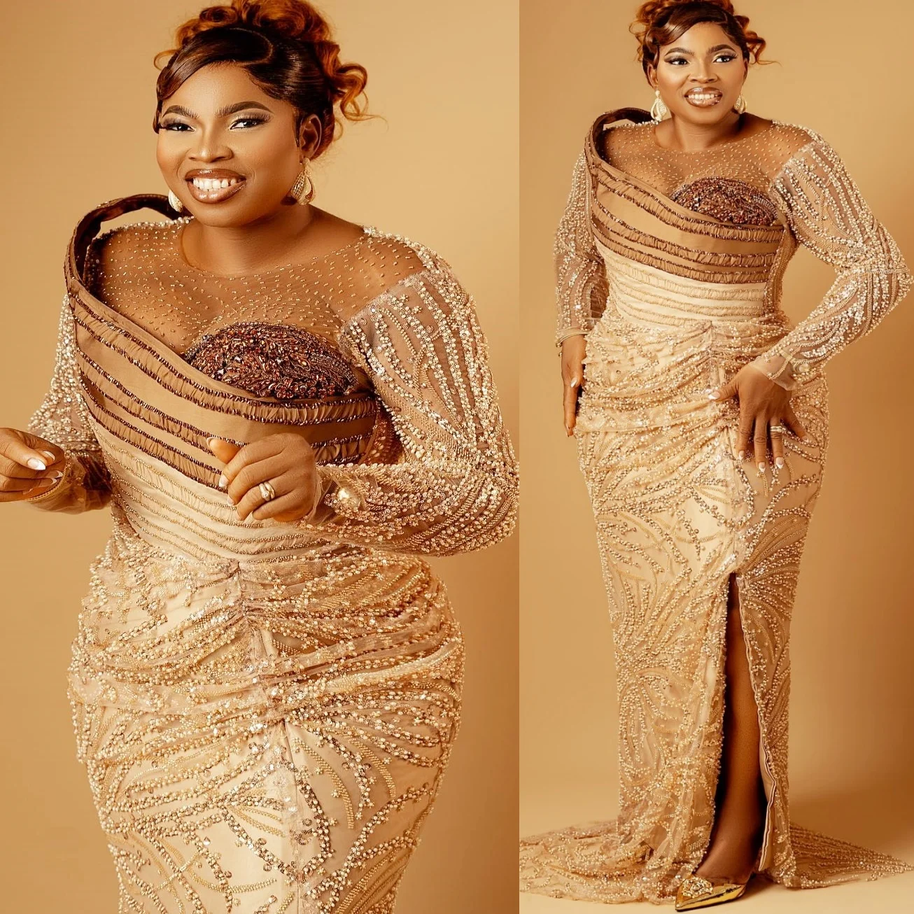 Customized 2025 Gold Sheath Prom Dresses Beaded Sequined Sparkly Evening Formal Party Birthday Gowns Dresses ZJ155
Customized 2025 Gold Sheath Prom Dresses Beaded Sequined Sparkly Evening Formal Party Birthday Gowns Dresses ZJ155